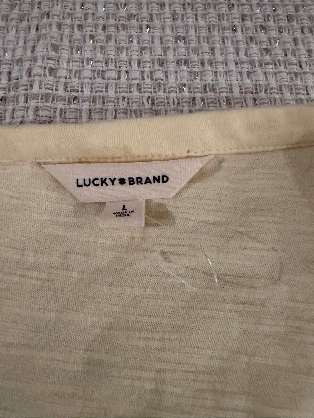 Lucky Brand Pale Yellow Pineapple Embroidered Tank Top-BNWOT - Picture 2 of 6